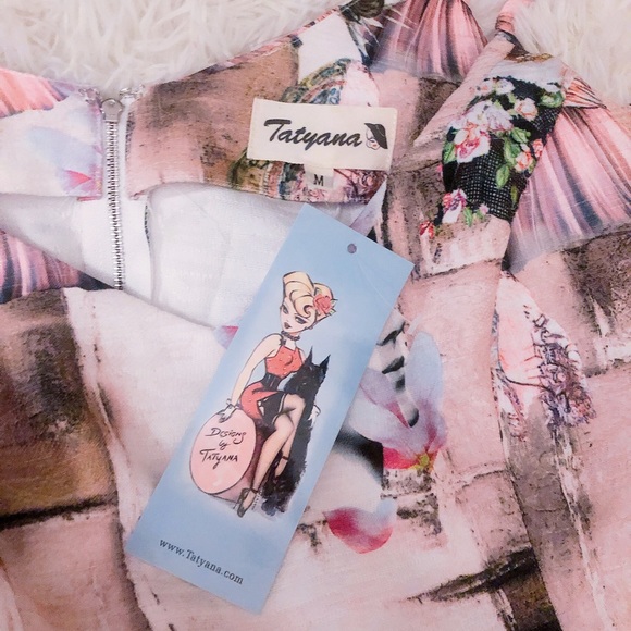 Super rare Tatyana Leading Ladies of Film Novelty Print Dress - Picture 12 of 13